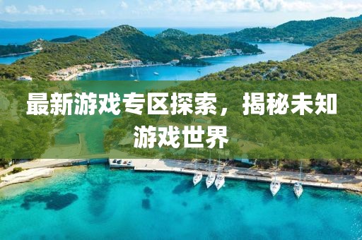 最新游戏专区探索，揭秘未知游戏世界