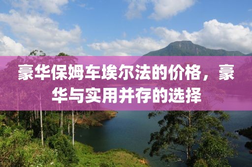 豪华保姆车埃尔法的价格，豪华与实用并存的选择