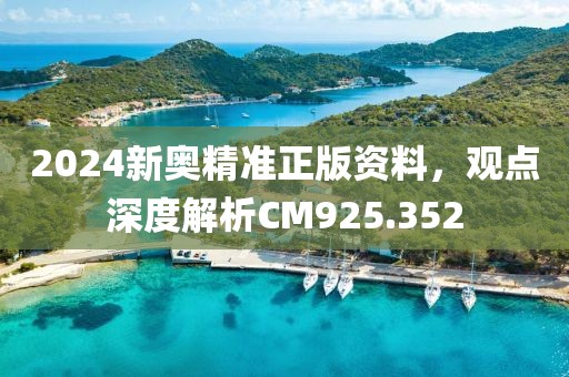 2024新奥精准正版资料，观点深度解析CM925.352