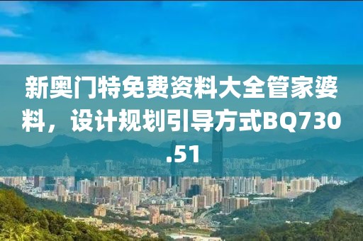 新奥门特免费资料大全管家婆料，设计规划引导方式BQ730.51