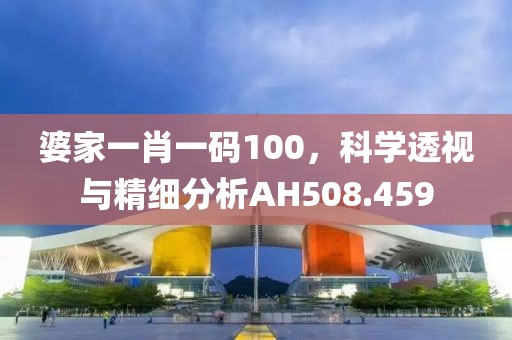 婆家一肖一码100，科学透视与精细分析AH508.459
