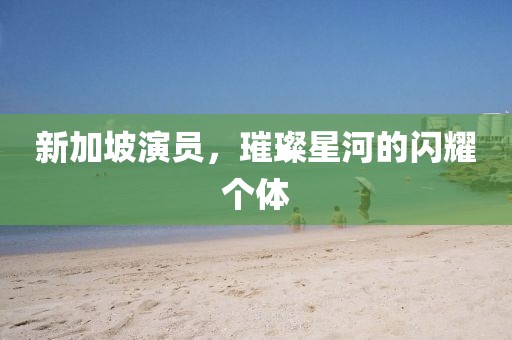 新加坡演员，璀璨星河的闪耀个体