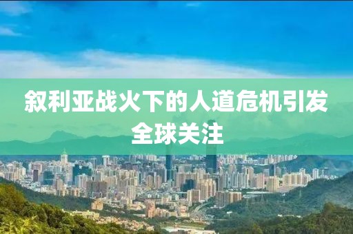 叙利亚战火下的人道危机引发全球关注