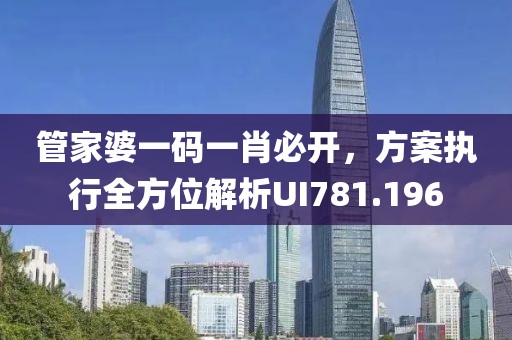 管家婆一码一肖必开，方案执行全方位解析UI781.196