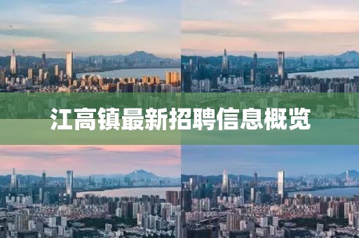江高镇最新招聘信息概览