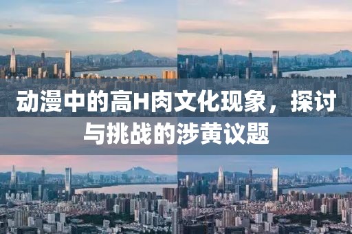 动漫中的高H肉文化现象，探讨与挑战的涉黄议题