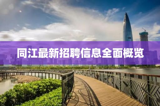 同江最新招聘信息全面概览
