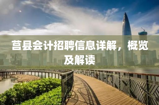 莒县会计招聘信息详解，概览及解读