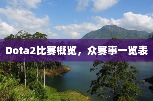 Dota2比赛概览，众赛事一览表