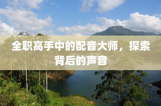 全职高手中的配音大师，探索背后的声音