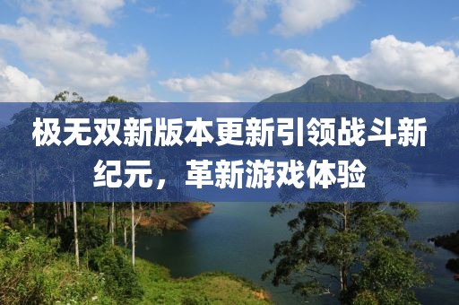 极无双新版本更新引领战斗新纪元，革新游戏体验