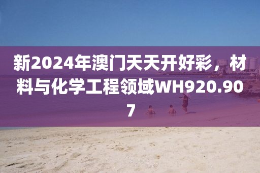 新2024年澳门天天开好彩，材料与化学工程领域WH920.907