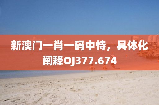 新澳门一肖一码中恃，具体化阐释OJ377.674