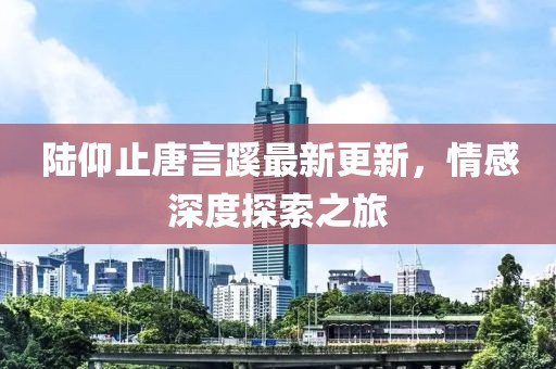 陆仰止唐言蹊最新更新，情感深度探索之旅
