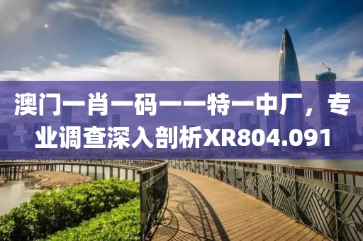 澳门一肖一码一一特一中厂，专业调查深入剖析XR804.091