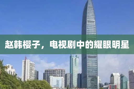 赵韩樱子，电视剧中的耀眼明星