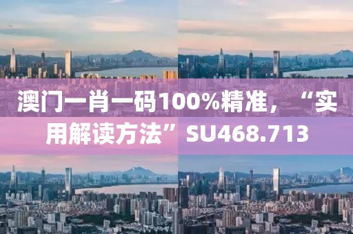澳门一肖一码100%精准，“实用解读方法”SU468.713