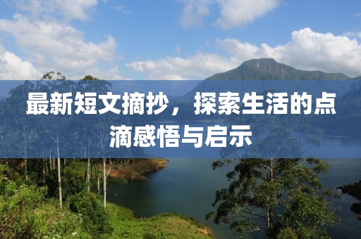 最新短文摘抄，探索生活的点滴感悟与启示