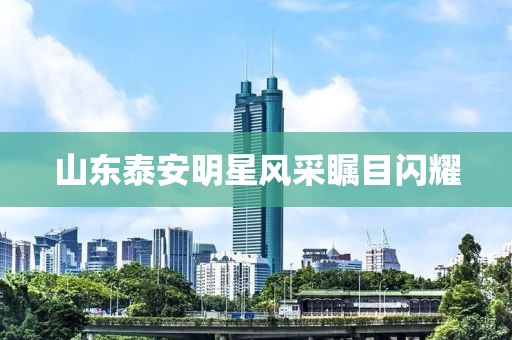 山东泰安明星风采瞩目闪耀