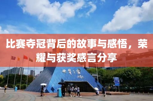 比赛夺冠背后的故事与感悟，荣耀与获奖感言分享