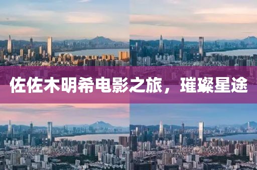 佐佐木明希电影之旅，璀璨星途