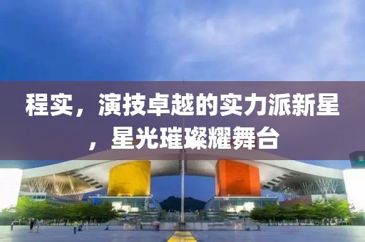 程实，演技卓越的实力派新星，星光璀璨耀舞台