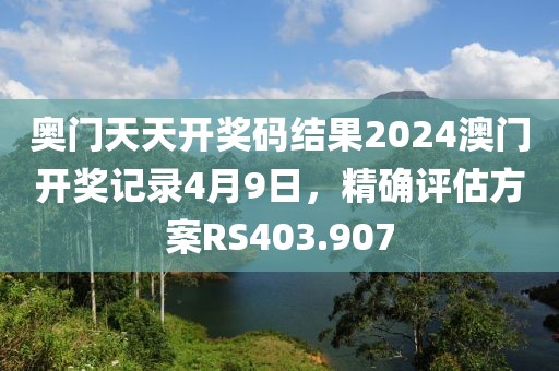 奥门天天开奖码结果2024澳门开奖记录4月9日，精确评估方案RS403.907