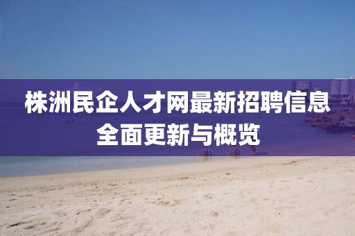 株洲民企人才网最新招聘信息全面更新与概览