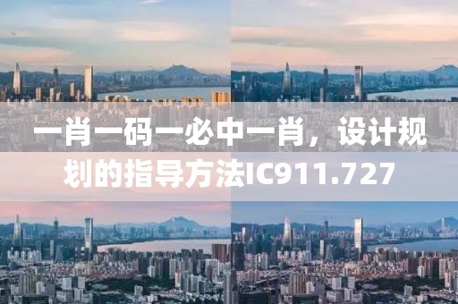 一肖一码一必中一肖，设计规划的指导方法IC911.727