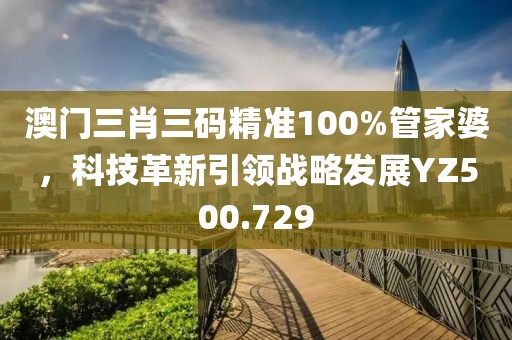 澳门三肖三码精准100%管家婆，科技革新引领战略发展YZ500.729