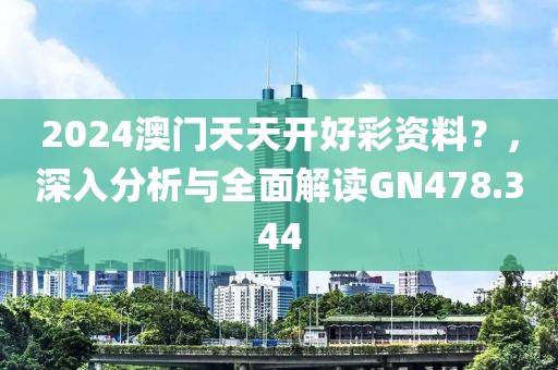 2024澳门天天开好彩资料？，深入分析与全面解读GN478.344