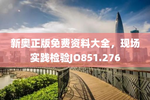 新奥正版免费资料大全，现场实践检验JO851.276