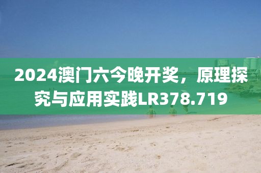 2024澳门六今晚开奖，原理探究与应用实践LR378.719