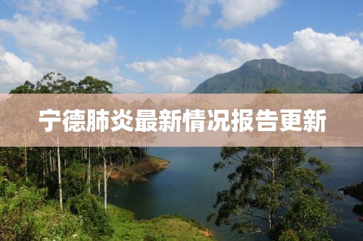 宁德肺炎最新情况报告更新