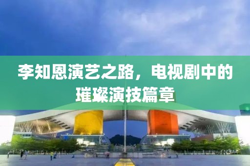 李知恩演艺之路，电视剧中的璀璨演技篇章
