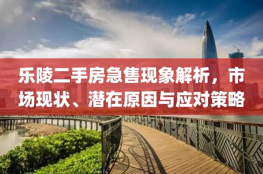 乐陵二手房急售现象解析，市场现状、潜在原因与应对策略