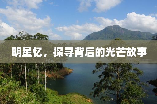 明星忆，探寻背后的光芒故事