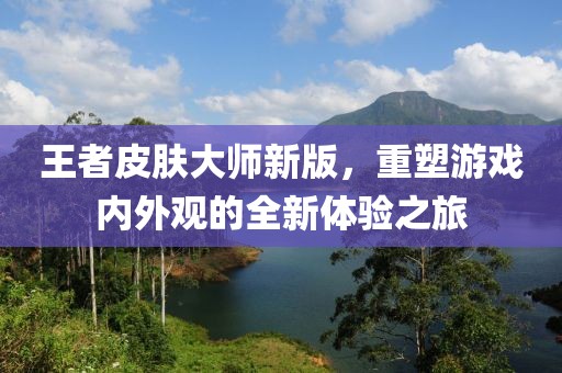 王者皮肤大师新版，重塑游戏内外观的全新体验之旅