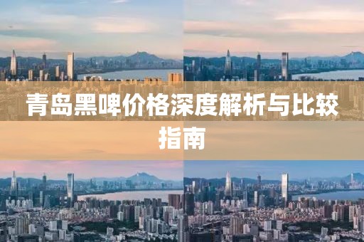 青岛黑啤价格深度解析与比较指南