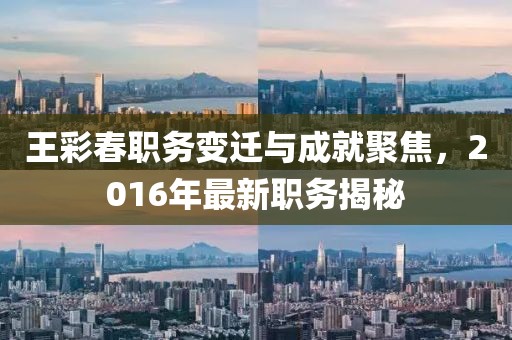 王彩春职务变迁与成就聚焦，2016年最新职务揭秘