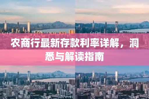 农商行最新存款利率详解，洞悉与解读指南