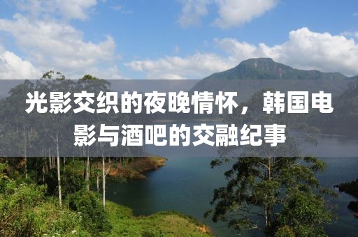 光影交织的夜晚情怀，韩国电影与酒吧的交融纪事