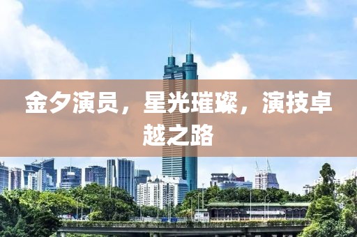 金夕演员，星光璀璨，演技卓越之路