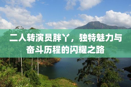二人转演员胖丫，独特魅力与奋斗历程的闪耀之路