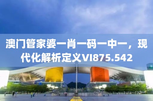 澳门管家婆一肖一码一中一，现代化解析定义VI875.542