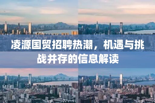 凌源国贸招聘热潮，机遇与挑战并存的信息解读