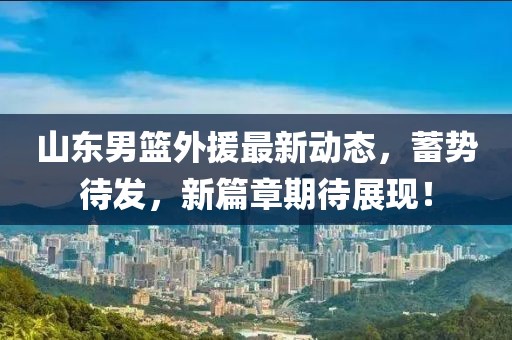 山东男篮外援最新动态，蓄势待发，新篇章期待展现！