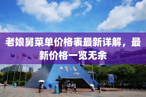 老娘舅菜单价格表最新详解，最新价格一览无余