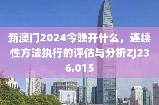 新澳门2024今晚开什么，连续性方法执行的评估与分析ZJ236.015
