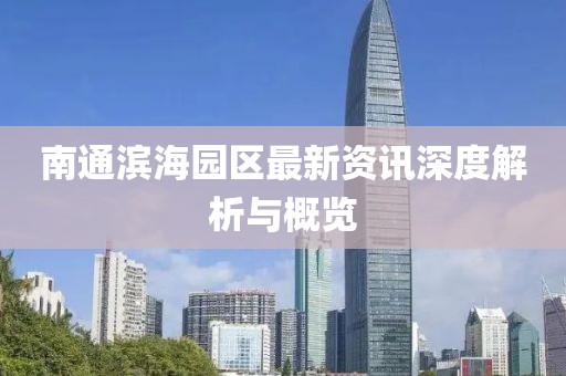 南通滨海园区最新资讯深度解析与概览